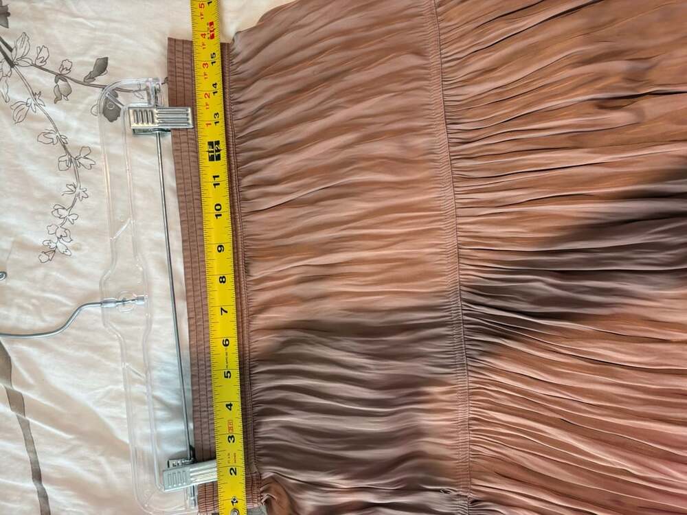 Rachel Zoe Maxi Skirt Brown Crinkled Tiered Elastic Waist - Picture 13 of 15